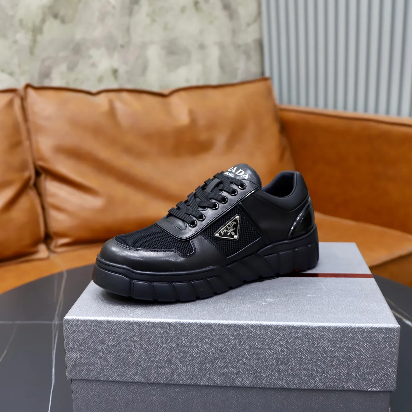 Ex-factory price 560💰[PRADA] Men's shoes are popular in the counter, official website synchronization, 1 high-quality shipment ✔️Original cowhide + cowhide lining, 1🆚1 replica, original sole, 38-45 (45 customized, non-refundable)